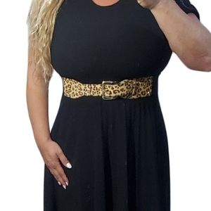 Express Leopard Print Belt